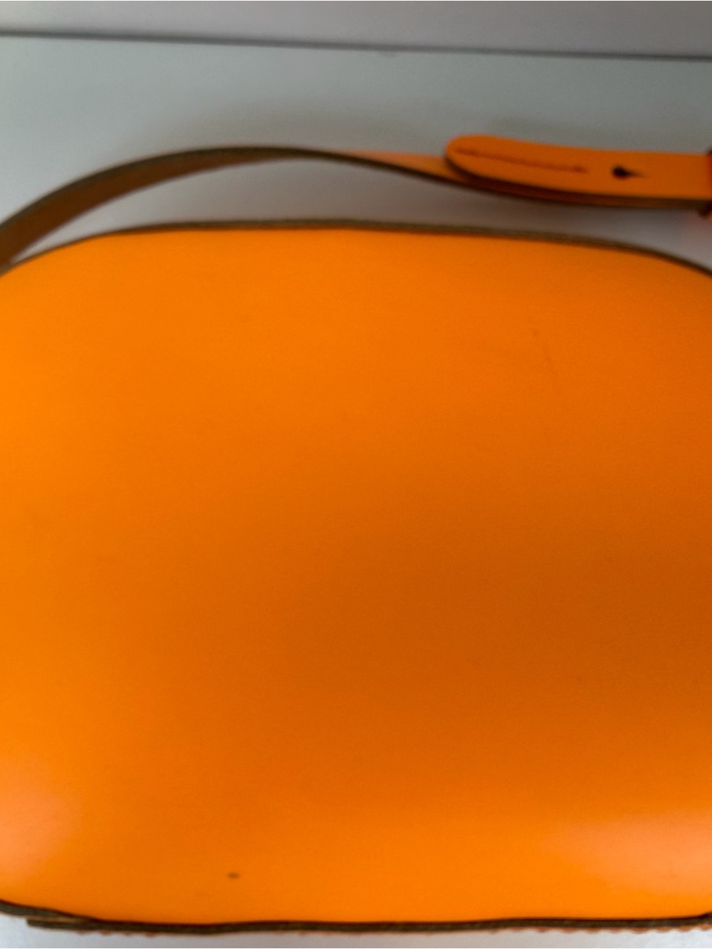 J. Crew Orange Leather Crossbody Camera Bag - Picture 4 of 8